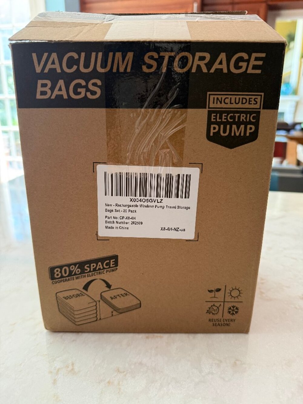 New Vacbird Rechargeable Wireless Pump Travel Storage Bags Set - 20 pack
